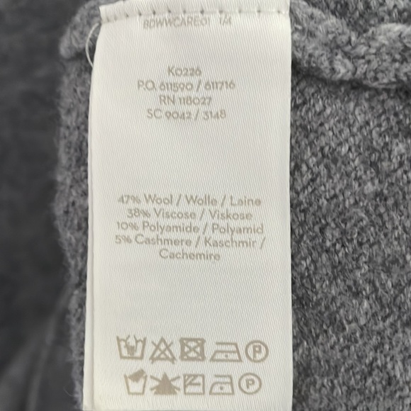 Boden Gray/Yellow Colorblock Cashmere Blend Sweater Medium - Picture 4 of 4